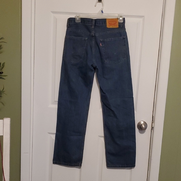 Levi's Men's Straight Jeans in Classic Blue - Picture 3 of 5